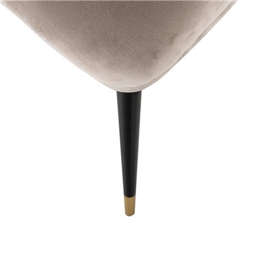 Chair Alicia khaki velvet fire retardant (FR-Quartz 903 Khaki)