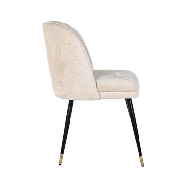 Chair Alicia white chenille fire retardant (FR-Bergen 900 white chenille)