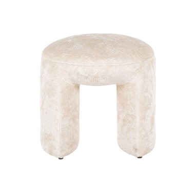 Pouffe Fargo white chenille (Bergen 900 white chenille)