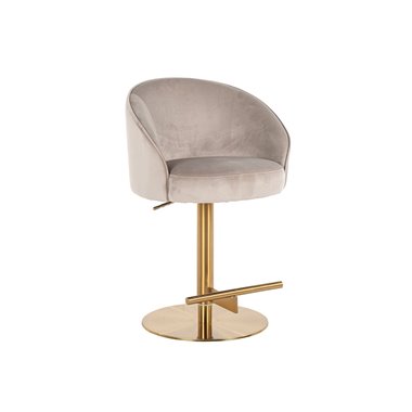 Bar stool Zabi swivel khaki velvet (Quartz Khaki 903)