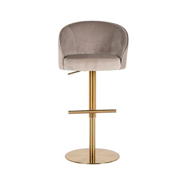 Bar stool Zabi swivel khaki velvet (Quartz Khaki 903)