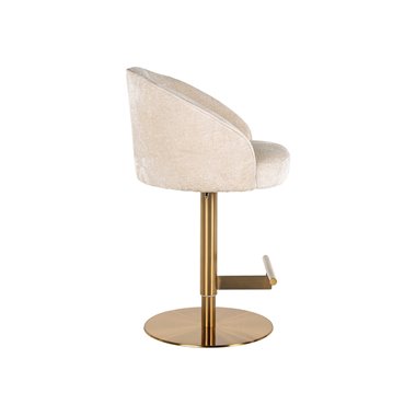 Bar stool Zabi swivel white chenille (Bergen 900 white chenille)