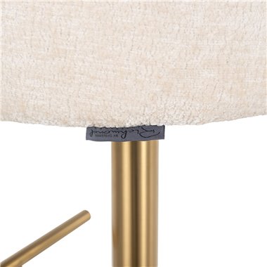 Bar stool Zabi swivel white chenille (Bergen 900 white chenille)