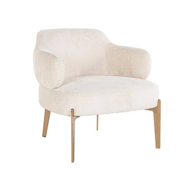 Easy chair Venus white chenille (Bergen 900 white chenille)