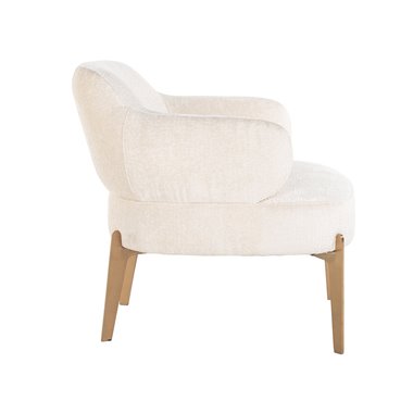 Easy chair Venus white chenille (Bergen 900 white chenille)