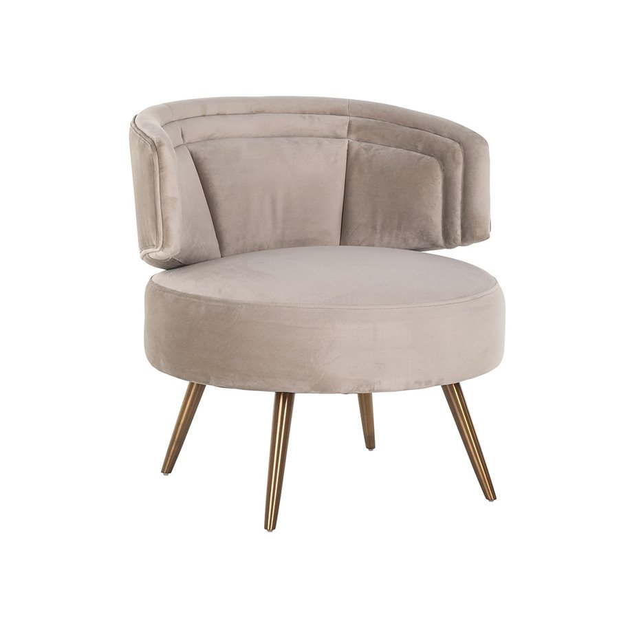Fotel wypoczynkowy Hazel khaki aksamitny ognioodporny (FR-Quartz 903 Khaki) - Richmond