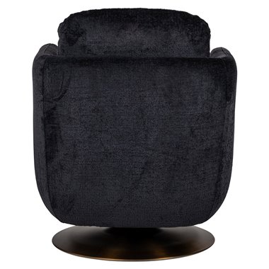 Swivel easy chair Turner black chenille (Bergen 809 black chenille)