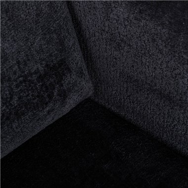 Swivel easy chair Turner black chenille (Bergen 809 black chenille)
