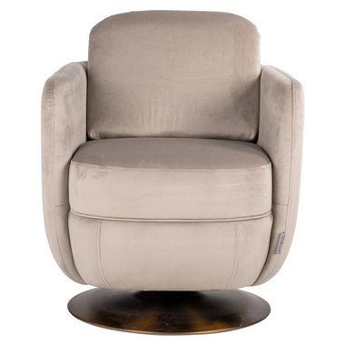 Swivel easy chair Turner khaki velvet fire retardant (FR-Quartz 903 Khaki)