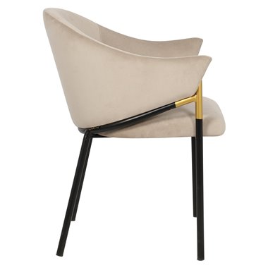 Chair Jocasta khaki velvet (set of 2) (Quartz Khaki 903)