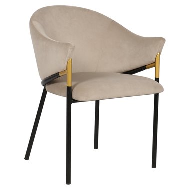 Chair Jocasta khaki velvet (set of 2) (Quartz Khaki 903)