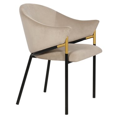 Chair Jocasta khaki velvet (set of 2) (Quartz Khaki 903)