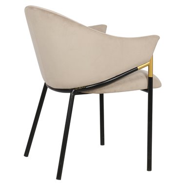 Chair Jocasta khaki velvet (set of 2) (Quartz Khaki 903)