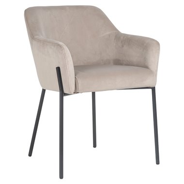 Chair Fay khaki velvet fire retardant (FR-Quartz 903 Khaki)