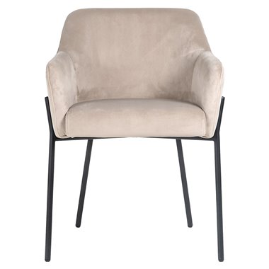 Chair Fay khaki velvet fire retardant (FR-Quartz 903 Khaki)