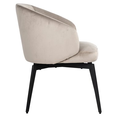 Chair Amphara khaki velvet (FR-Quartz 903 Khaki)