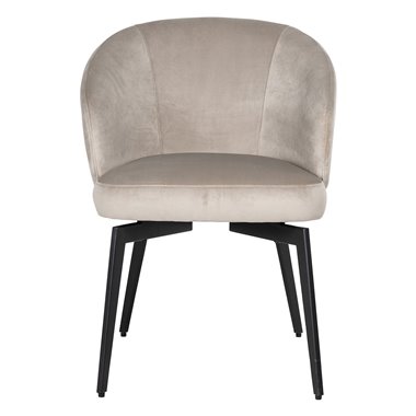Chair Amphara khaki velvet (FR-Quartz 903 Khaki)