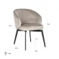 Krzesło Amphara khaki welur ognioodporny (FR-Quartz 903 Khaki) - Richmond