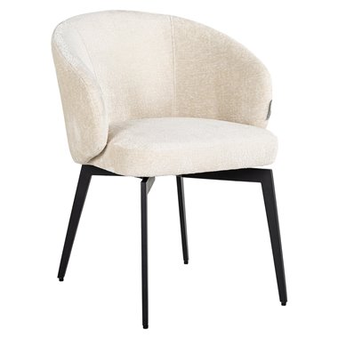 Chair Amphara white chenille (FR-Bergen 900 white chenille)