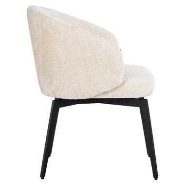 Chair Amphara white chenille (FR-Bergen 900 white chenille)