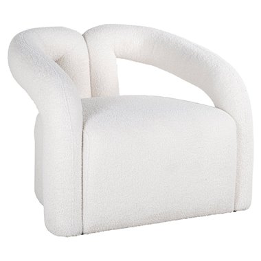 Easy chair Dana white furry (Himalaya 900 white furry)