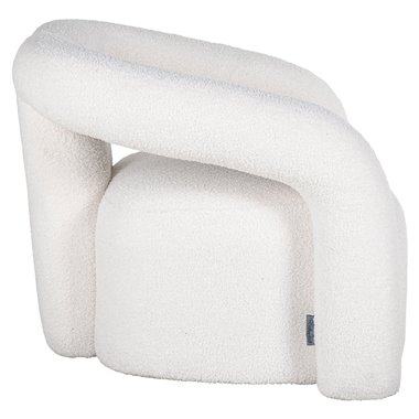 Easy chair Dana white furry (Himalaya 900 white furry)