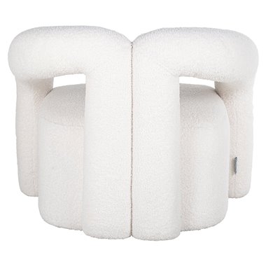 Easy chair Dana white furry (Himalaya 900 white furry)