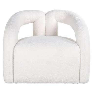 Easy chair Dana white furry (Himalaya 900 white furry)