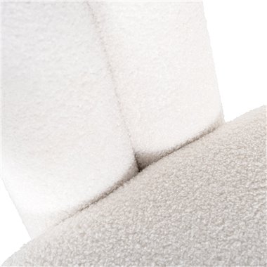Easy chair Dana white furry (Himalaya 900 white furry)