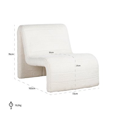 Easy chair Kelly lovely white (Be Lovely 02 White)