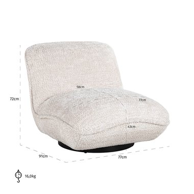 Easy Chair Ophelia lovely cream (Be Lovely 11 Cream)