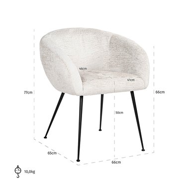 Dining chair Ruby cream fusion (Fusion cream 02)