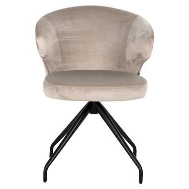 Swivel chair Milly khaki velvet (Fusion cream 02)