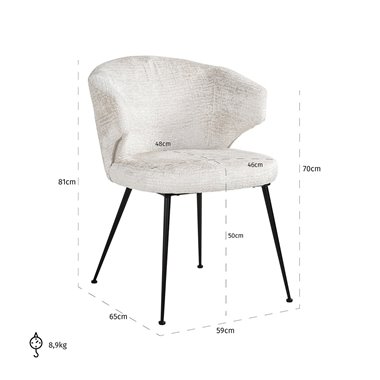 Dining chair Xandra cream fusion (Fusion cream 02)