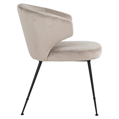 Dining chair Xandra khaki velvet (Quartz Khaki 903)