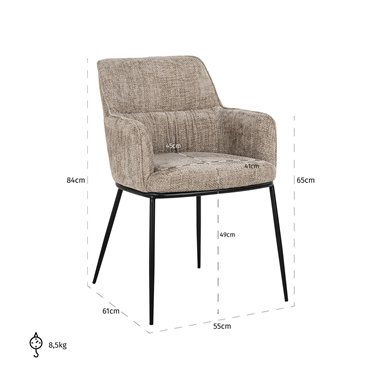 Dining chair Bella desert renegade (Renegade desert 109)