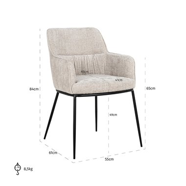 Dining chair Bella natural renegade (Renegade Natural 01)