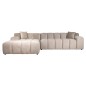 CUBE Sofa narożna 3 osobowa lewa velur 325cm / S5136 KHAKI VELVET