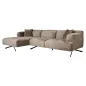Sofa Donovan 3-osobowa + lewy szezlong (Bergen 104 szary beżowy szenil) - Richmond