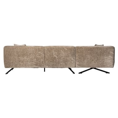 Sofa Donovan 3-seats + lounge left (Bergen 104 taupe chenille)