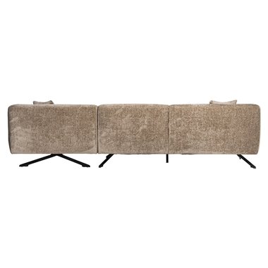 Sofa Donovan 3-seats + lounge right (Bergen 104 taupe chenille)