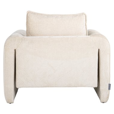 Easy chair Sandro white chenille (Bergen 900 white chenille)