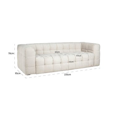 Sofa Merrol cream fusion fire retardant