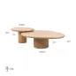 Coffee table Oakley set of 2 (Natural oak) - Richmond