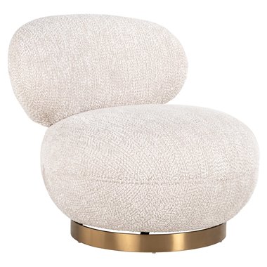 Swivel easy chair Jace lovely cream (Be Lovely 11 Cream)