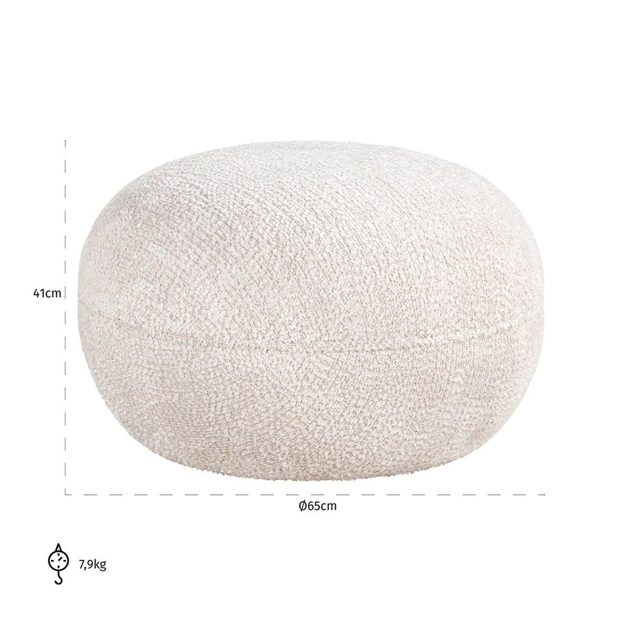 Pouffe Jace lovely cream (Be Lovely 11 Cream) - Richmond