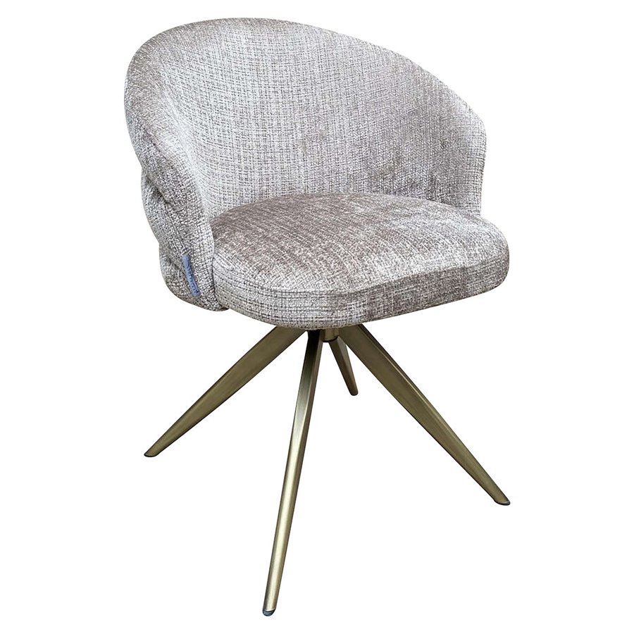 Swivel chair Zendaya stone chenille (Niagara 104 Stone Chenille) - Richmond