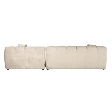 CUBE sofa narożna 3 osobowa prawa velur 235cm / S5137 KHAKI VELVET