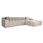 CUBE sofa narożna 3 osobowa prawa velur 235cm / S5137 KHAKI VELVET