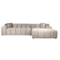 CUBE sofa narożna 3 osobowa prawa velur 235cm / S5137 KHAKI VELVET